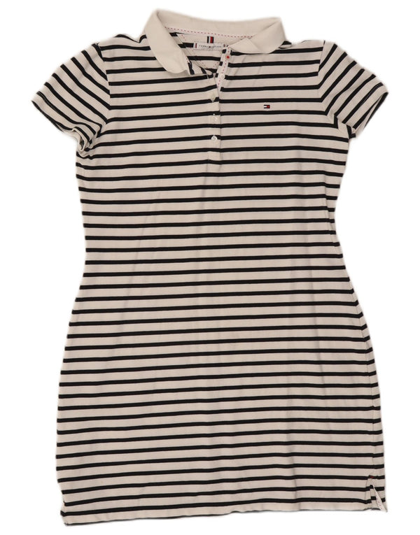 Tommy Hilfiger Womens Polo Dress UK 18 XL White Striped Cotton