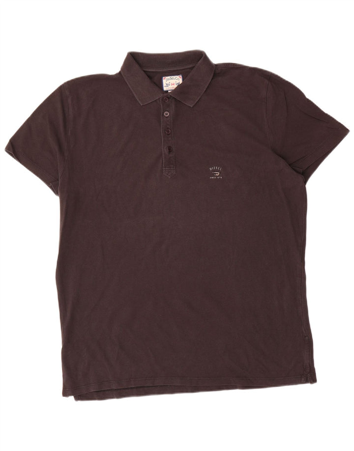 Diesel Mens Loose Fit Polo Shirt XS Black