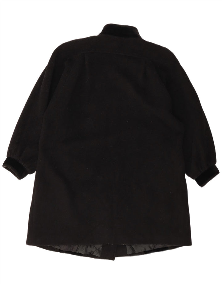 Paola Antonini Womens Oversized Overcoat EU 39 Medium Black Wool