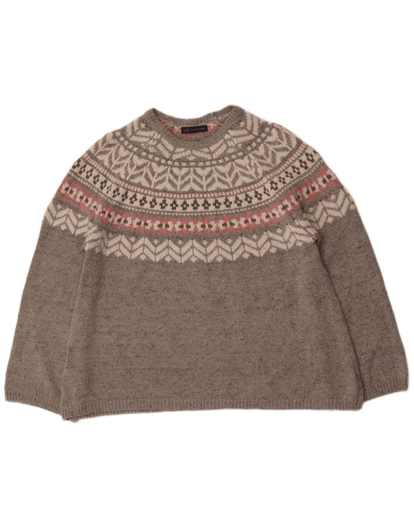Marks & Spencer Womens Snowflake Crew Neck Jumper Sweater UK 18 XL Grey