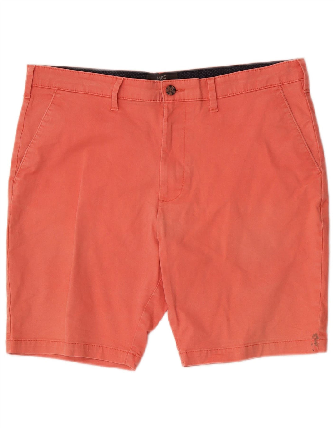 Marks & Spencer Mens Chino Shorts W36 Large Pink Cotton