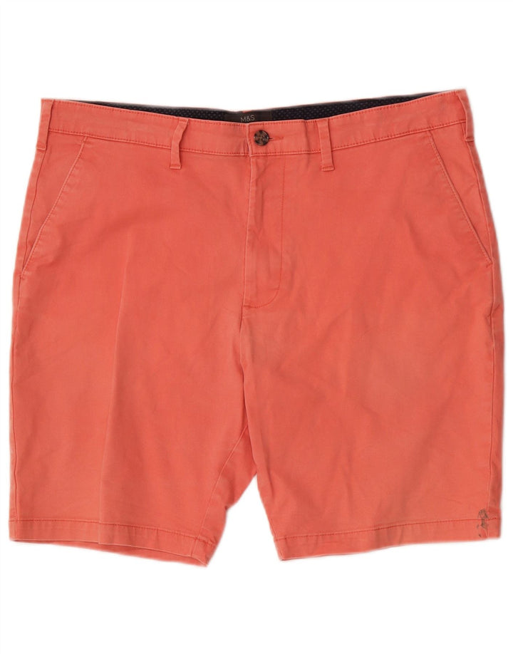 Marks & Spencer Mens Chino Shorts W36 Large Pink Cotton