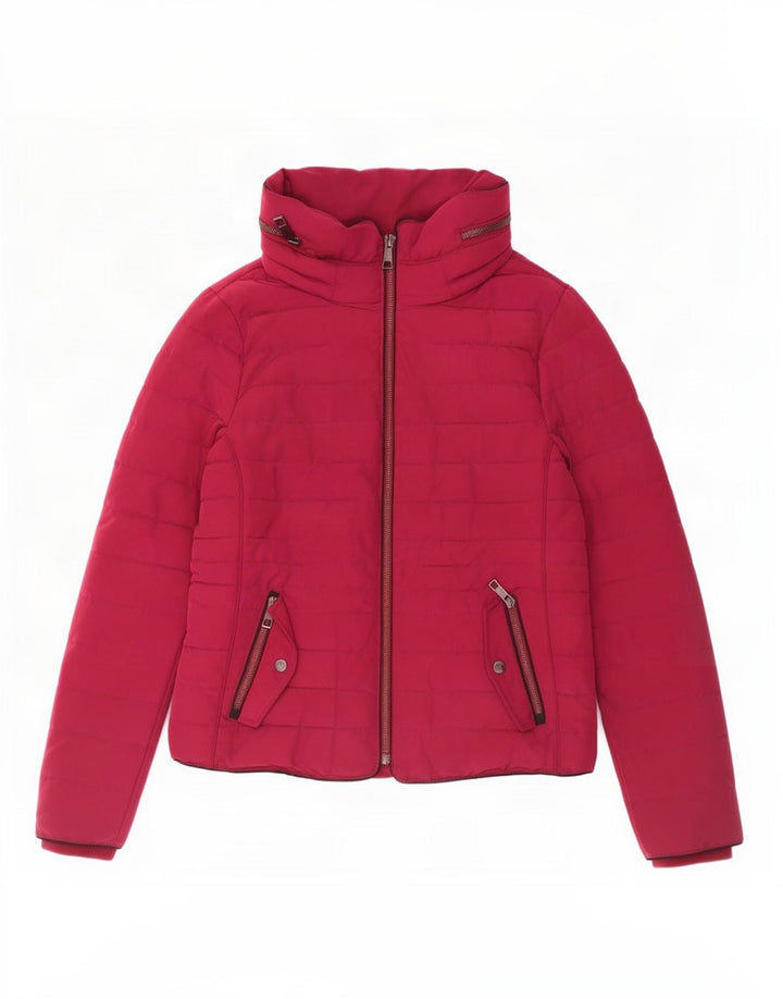 Marks & Spencer Womens Padded Jacket UK 12 Medium Pink Polyester