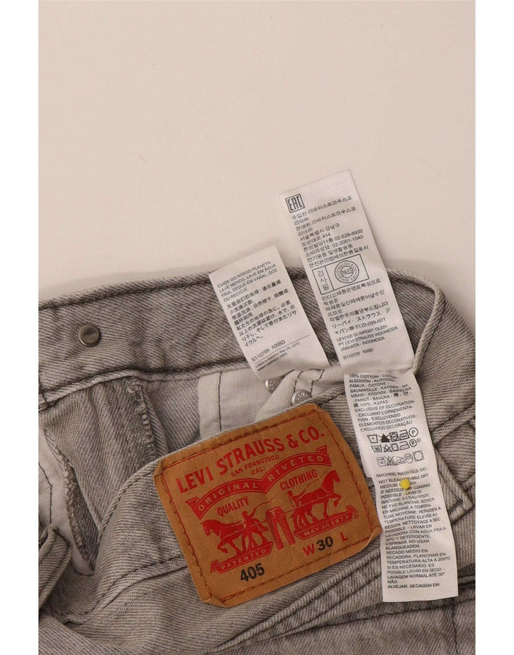 Levi's Mens 405 Denim Shorts W30 Medium Grey Cotton