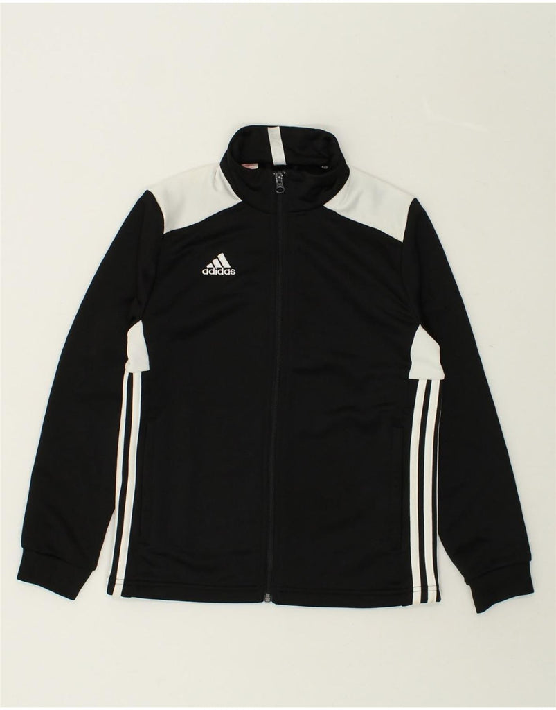 ADIDAS Boys Tracksuit Top Jacket 11-12 Years Black Colourblock Polyester | Vintage Adidas | Thrift | Second-Hand Adidas | Used Clothing | Messina Hembry 