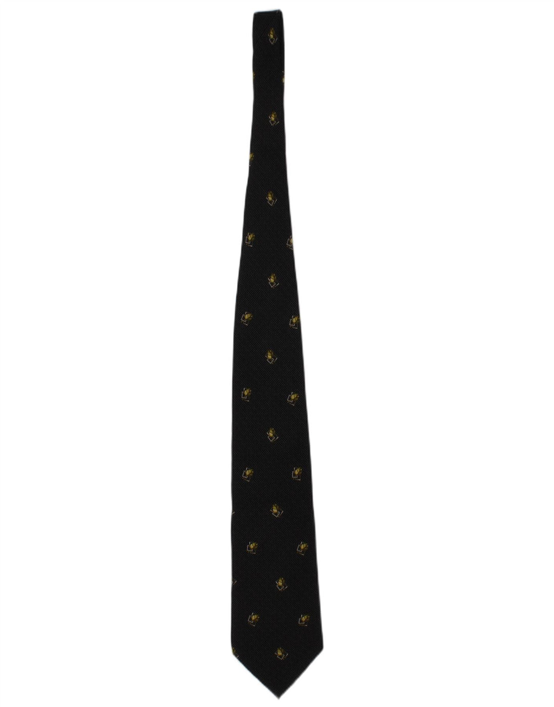 Valentino Mens Cravatte Tie One Size Black Floral Silk Designer