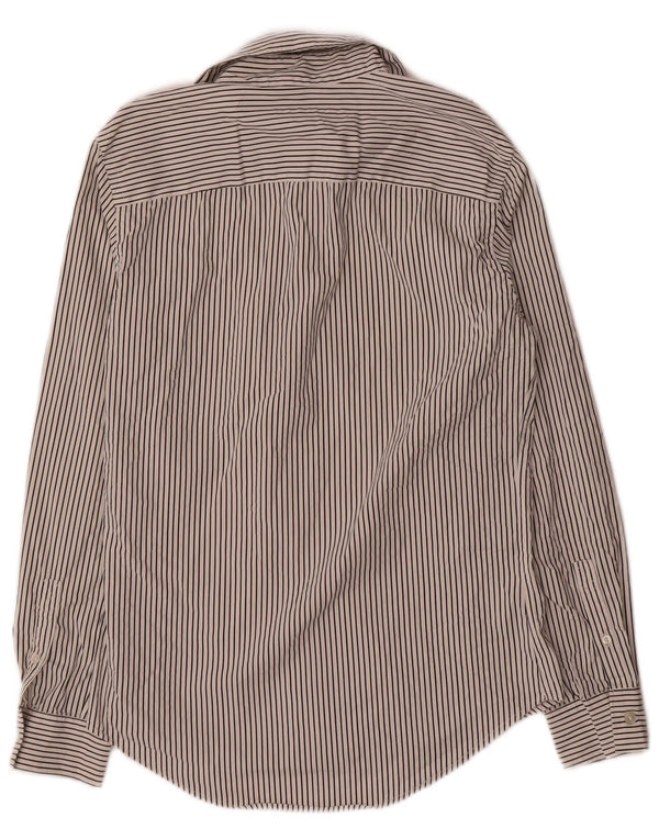 Zara Mens Super Slim Fit Shirt Medium White Pinstripe