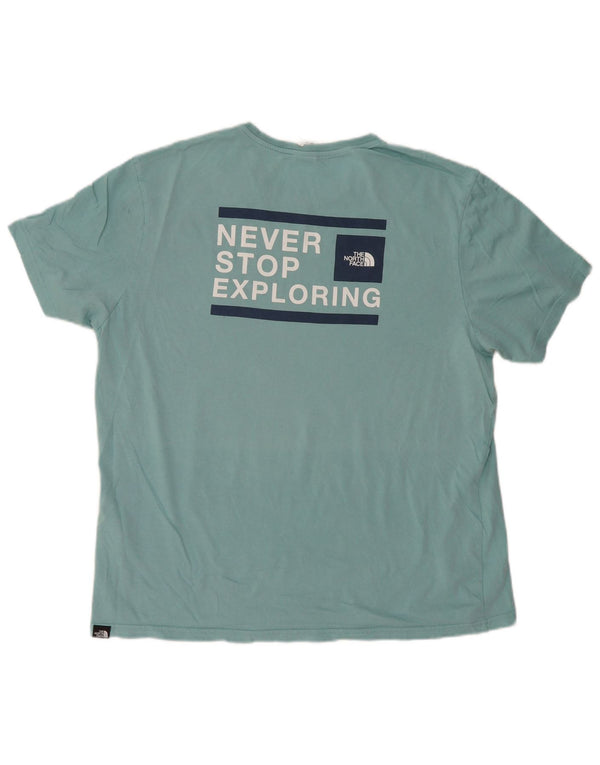 The North Face Mens Graphic T-Shirt Top XL Turquoise Cotton