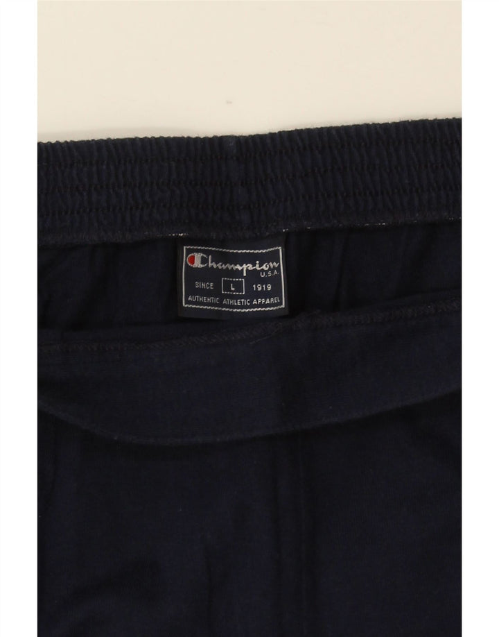 CHAMPION Womens Capri Tracksuit Trousers UK 14 Large  Navy Blue