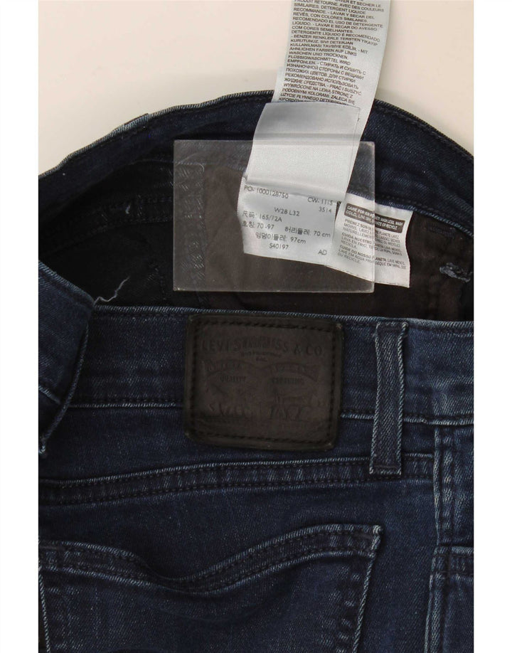 Levi's Womens Slim Jeans W28 L26 Navy Blue Cotton