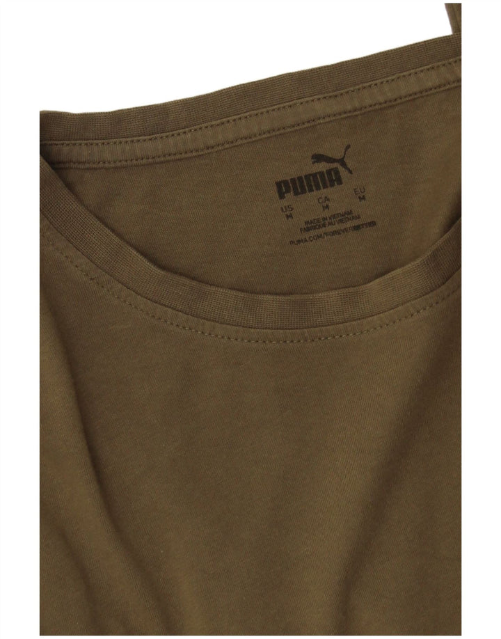 PUMA Mens Graphic Top Long Sleeve Medium Khaki