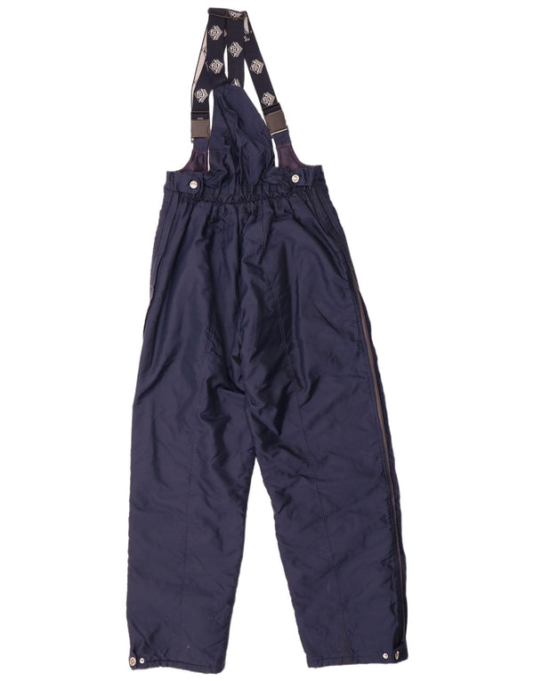 Vintage Mens Dungarees Ski Trousers XL  Navy Blue Colourblock Polyamide