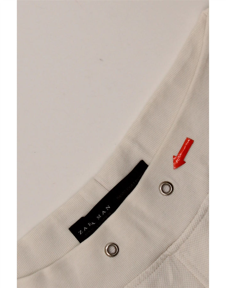 Zara Mens Chino Shorts Medium W31 White Cotton
