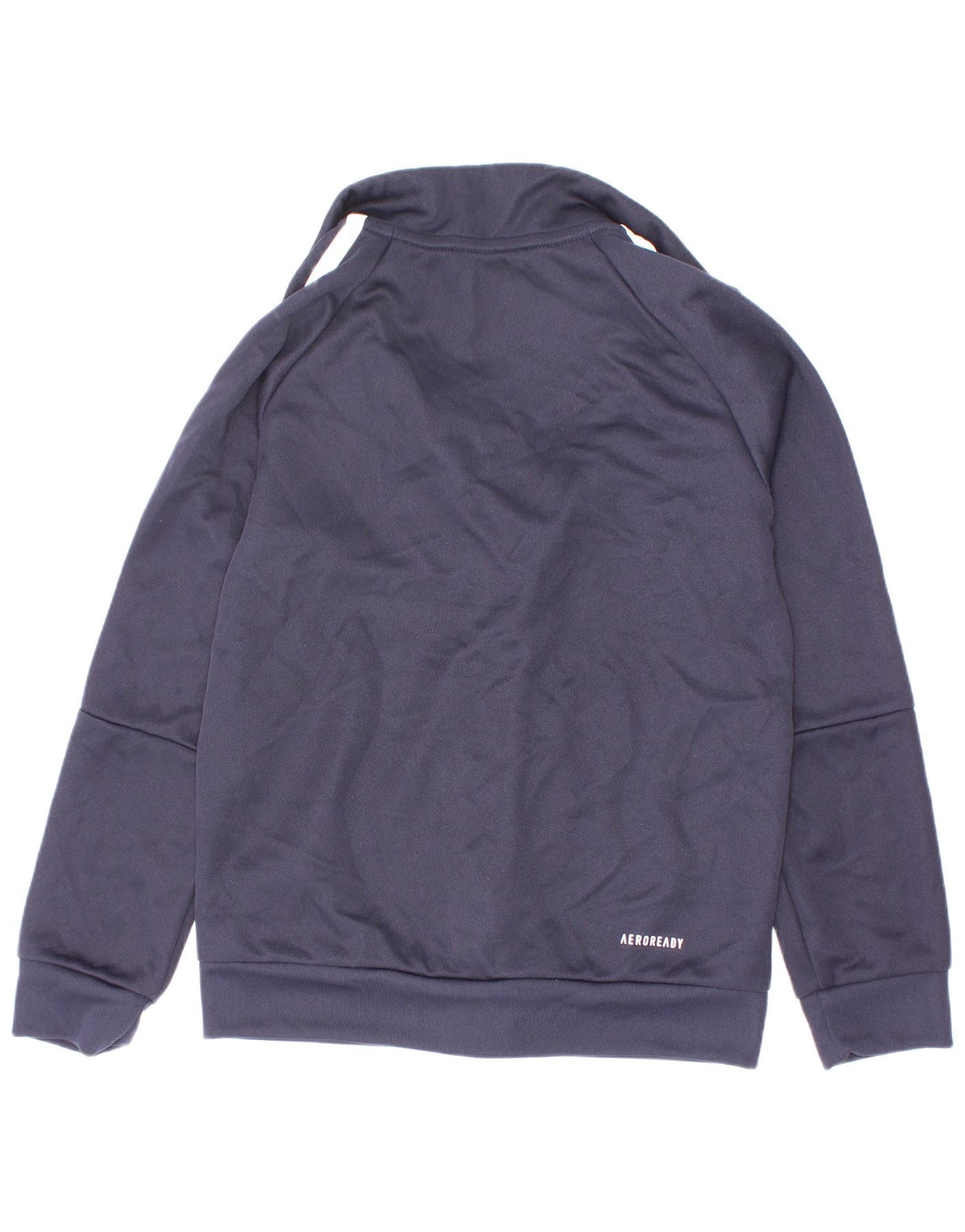 Adidas Boys Aeroready Tracksuit Top Jacket 7-8 Years Navy Blue Polyester