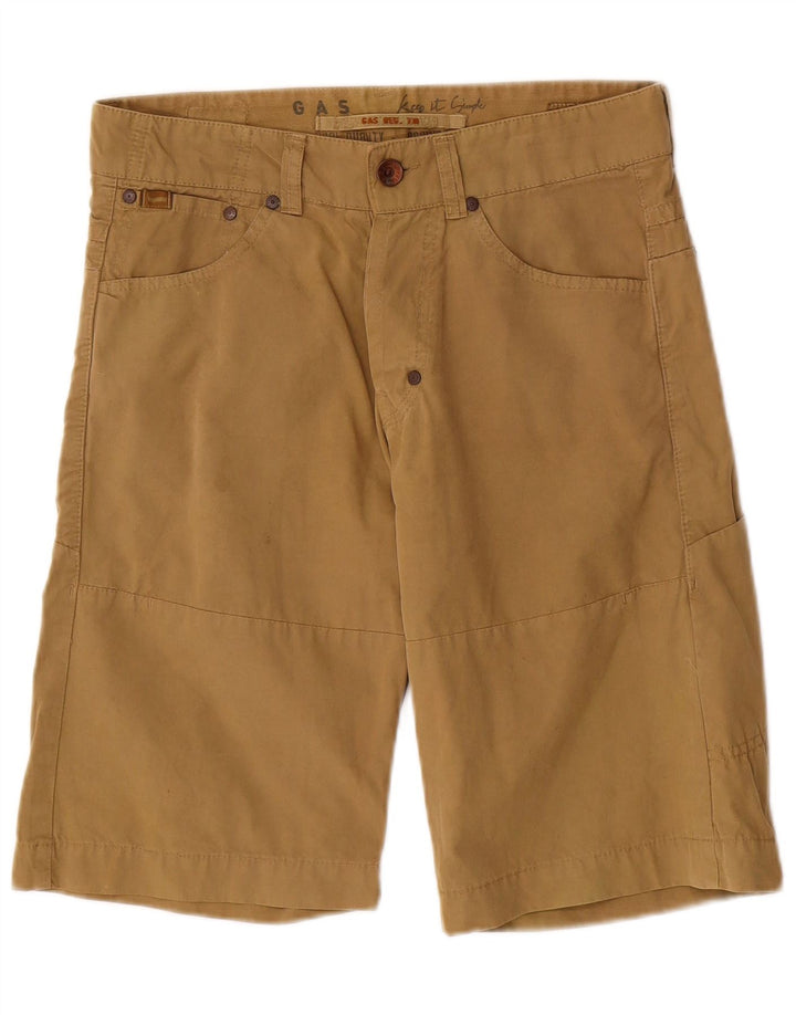 Gas Mens Casual Shorts W30 Medium Beige Cotton