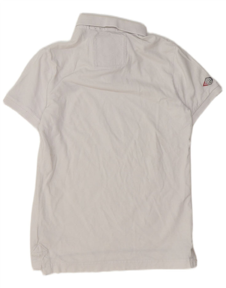 Superdry Mens Polo Shirt Medium White Cotton