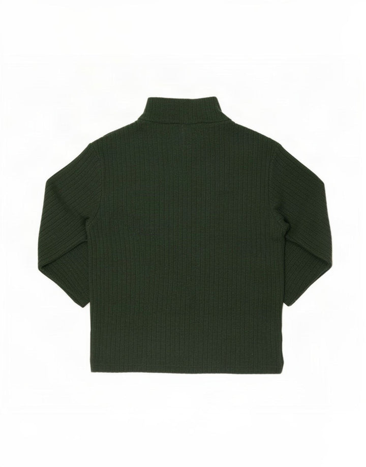 Zara Womens Crop Blouse Top UK 8 Small Green Viscose