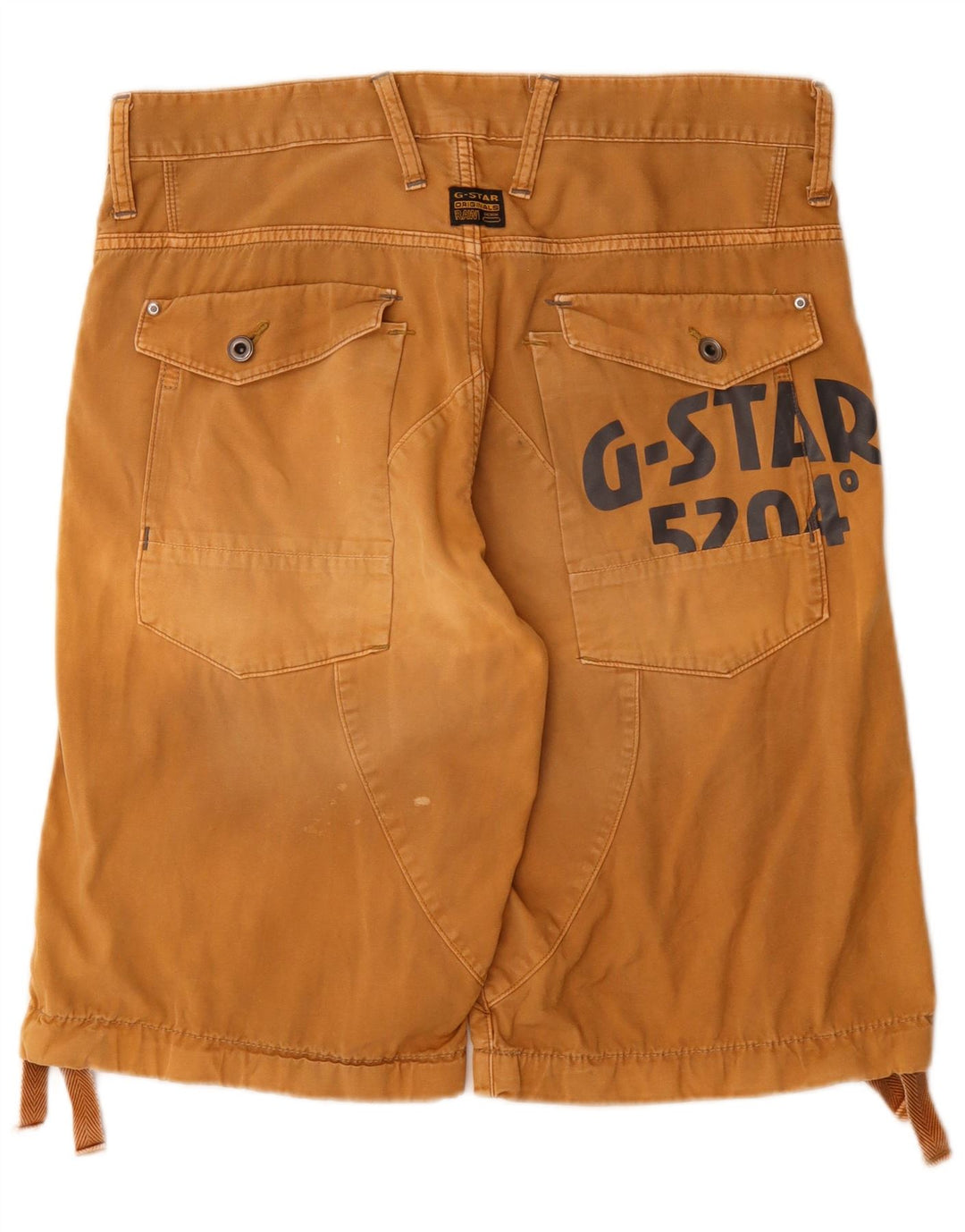 G-Star Mens Graphic Cargo Shorts W34 Large Beige Cotton