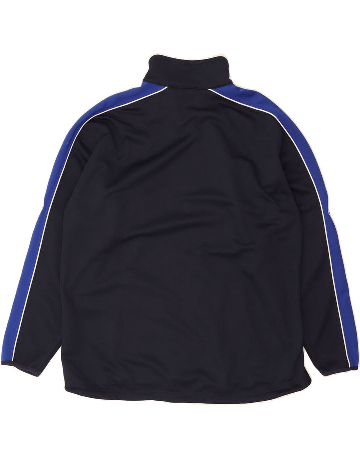 UHLSPORT Mens Tracksuit Top Jacket XL Navy Blue Colourblock Polyester Vintage Uhlsport and Second-Hand Uhlsport from Messina Hembry 