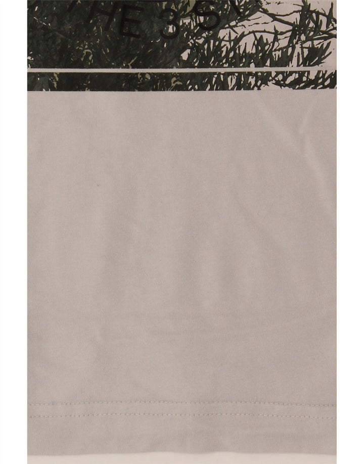 Adidas Mens Graphic T-Shirt Top Small White Cotton