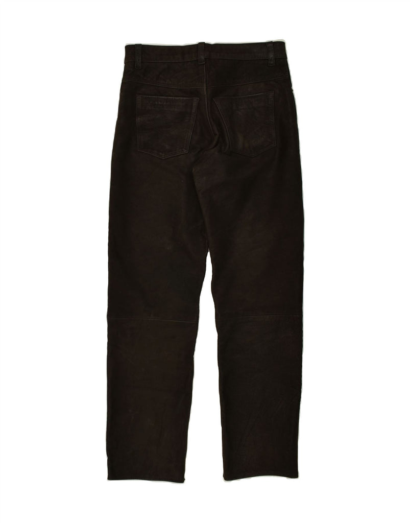 CANDA Mens Leather Straight Trousers Small W30 L30 Brown Leather Vintage Canda and Second-Hand Canda from Messina Hembry 