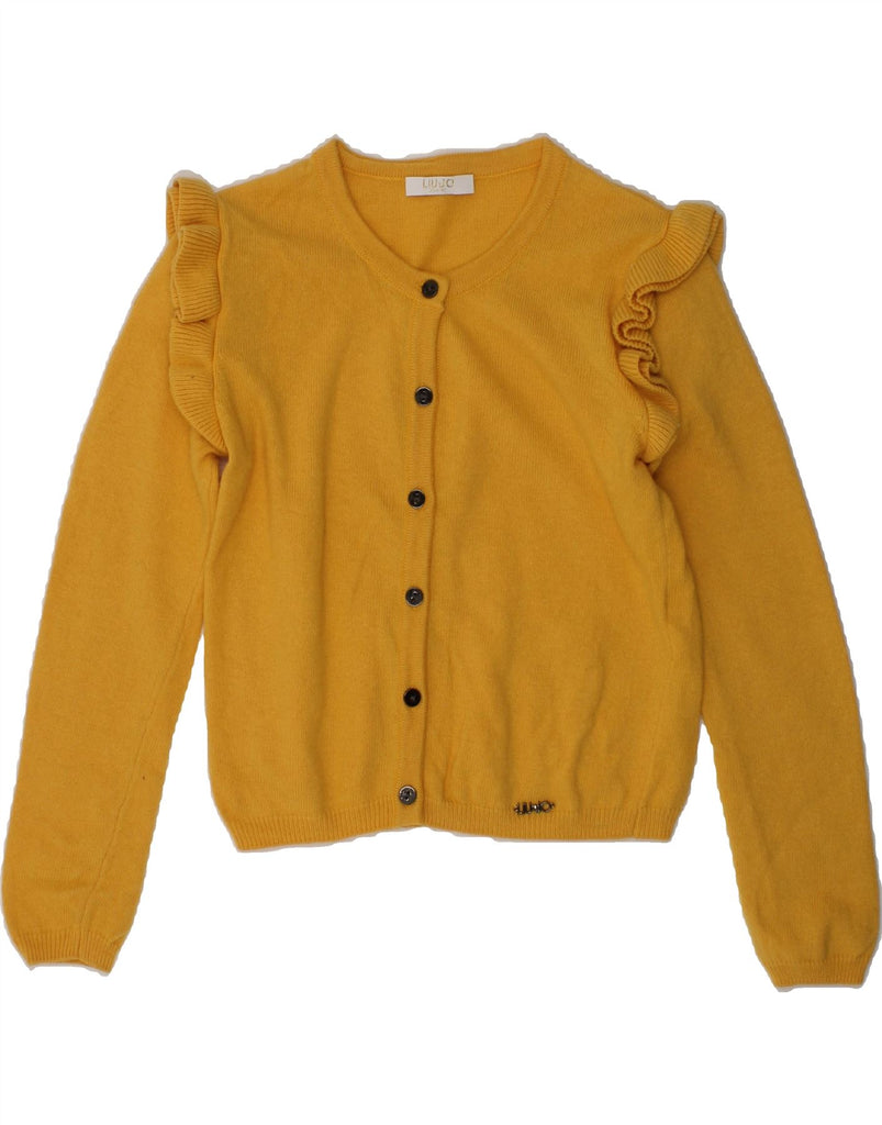 LIU JO Girls Cardigan Sweater 5-6 Years Yellow Cotton | Vintage Liu Jo | Thrift | Second-Hand Liu Jo | Used Clothing | Messina Hembry 