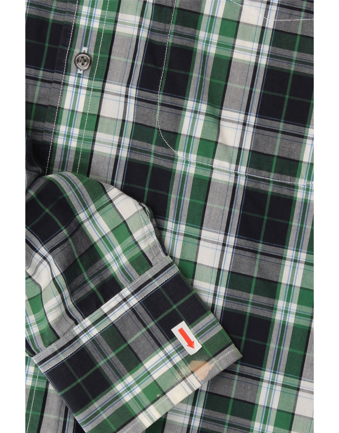 TOMMY HILFIGER Mens Shirt Medium Green Check Cotton Vintage Tommy Hilfiger and Second-Hand Tommy Hilfiger from Messina Hembry 