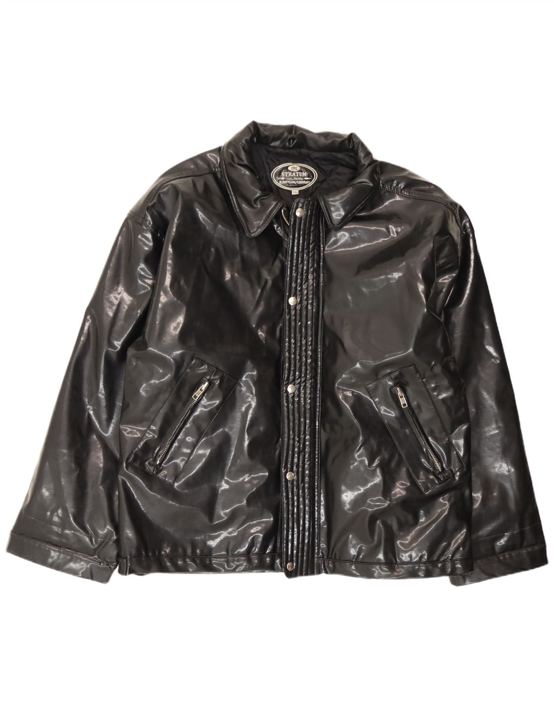 Vintage Mens Bomber Jacket UK 44 2XL Black