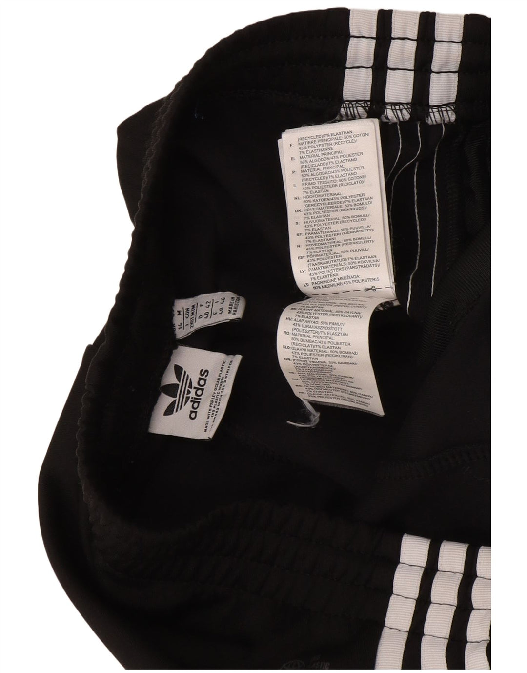 Adidas Womens Tracksuit Trousers UK 14 Medium Black Cotton