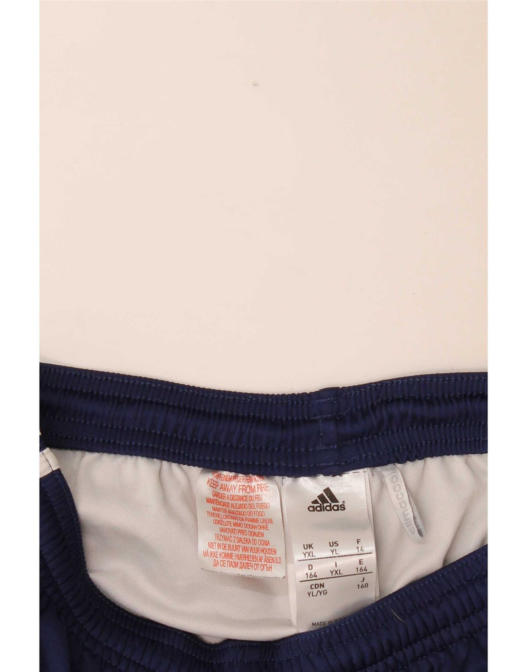 Adidas Boys Climacool Sport Shorts 13-14 Years XL Navy Blue Polyester