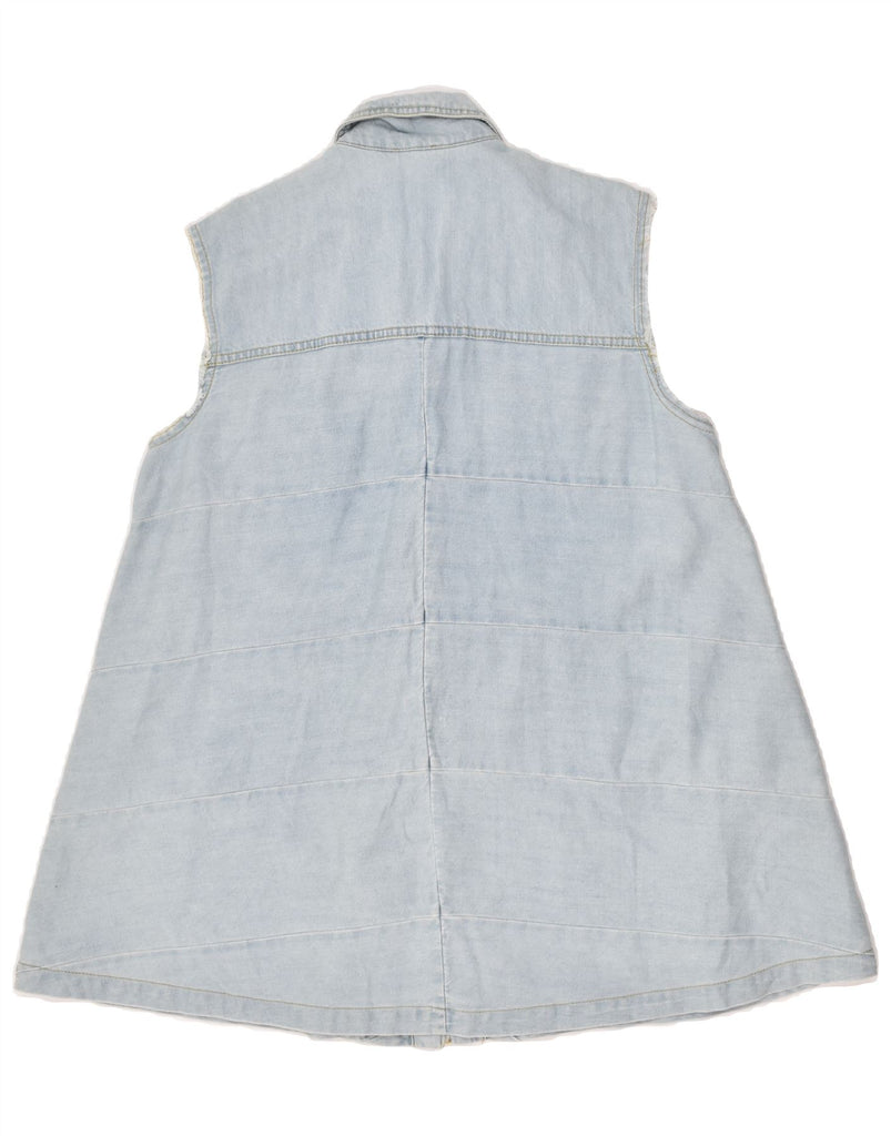 BENETTON Womens Sleeveless Denim Dress UK 6 XS Blue Cotton | Vintage Benetton | Thrift | Second-Hand Benetton | Used Clothing | Messina Hembry 