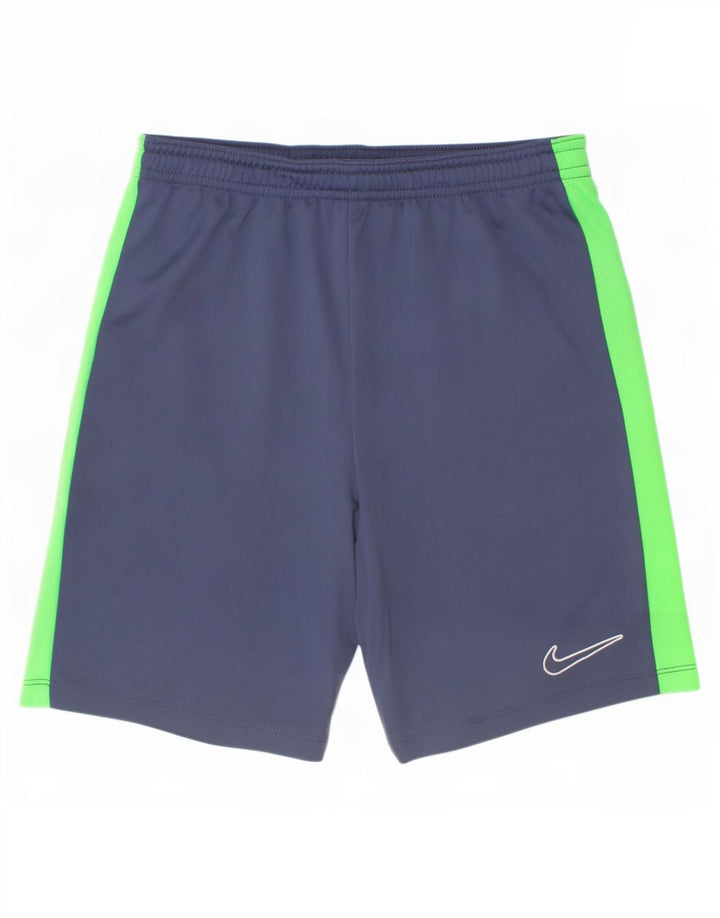 Nike Boys Sport Shorts 12-13 Years Large Blue Colourblock Polyester