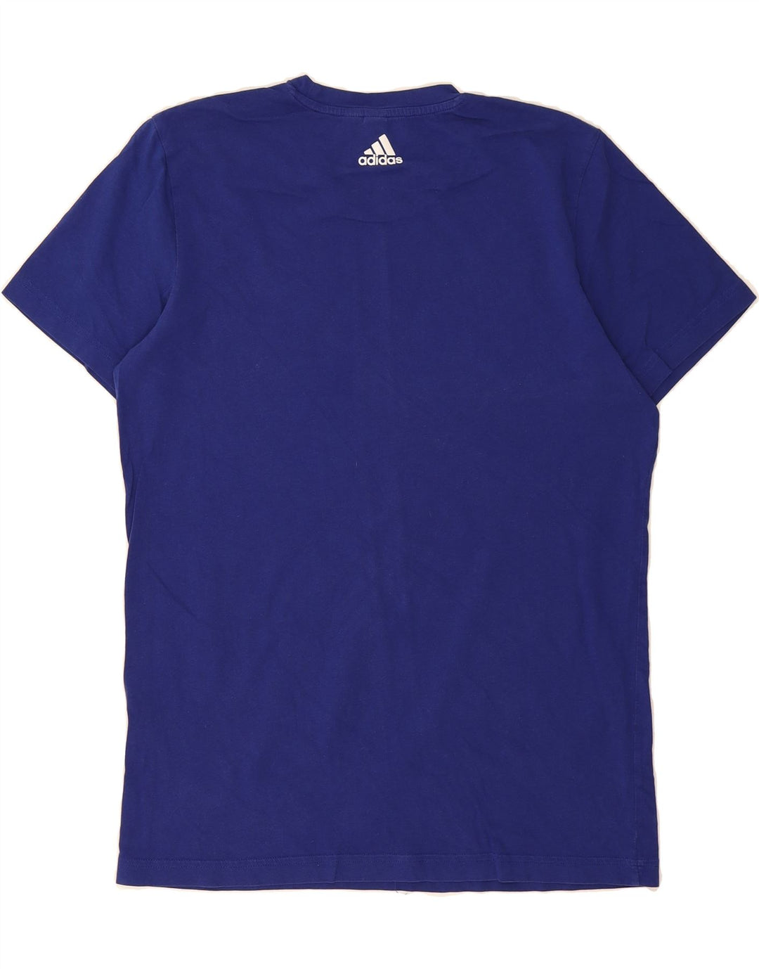 ADIDAS Mens Graphic T-Shirt Top Medium Blue Vintage Adidas and Second-Hand Adidas from Messina Hembry 