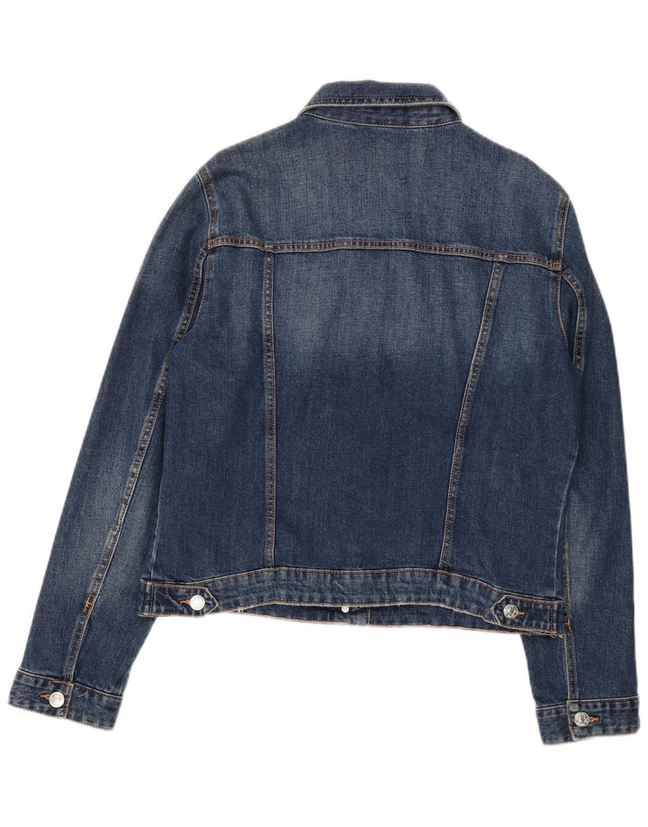 Zara Womens Denim Jacket UK 18 XL Blue Cotton