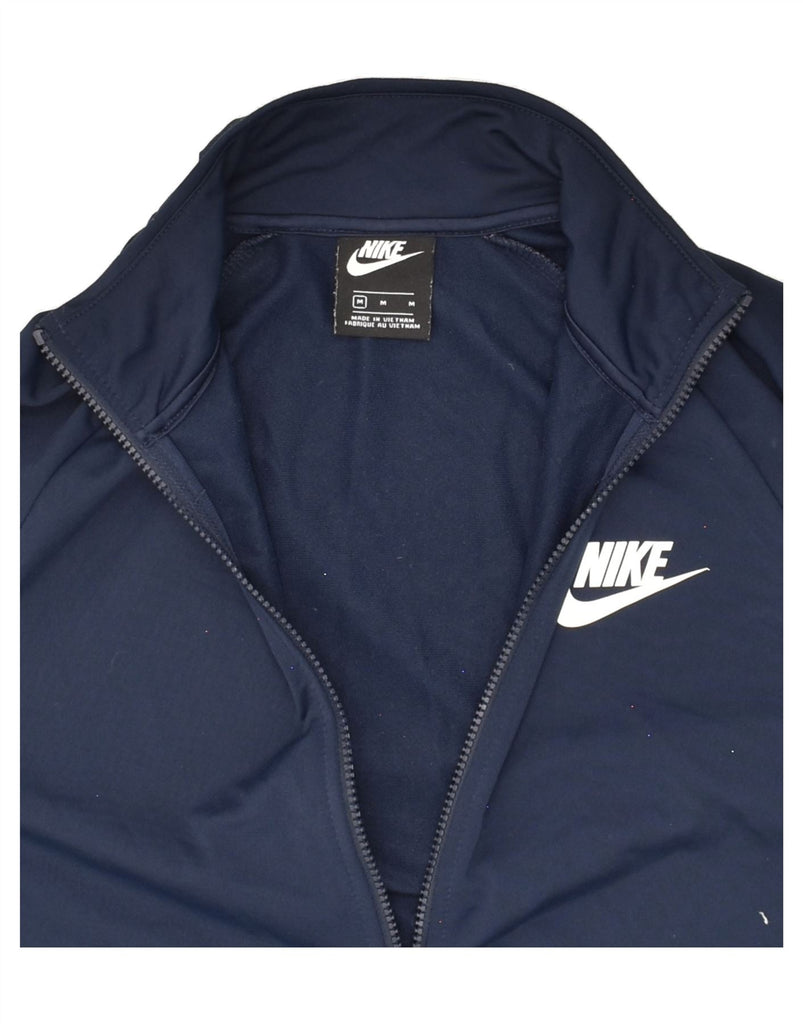 NIKE Mens Graphic Tracksuit Top Jacket Medium Navy Blue Polyester Vintage Nike and Second-Hand Nike from Messina Hembry 