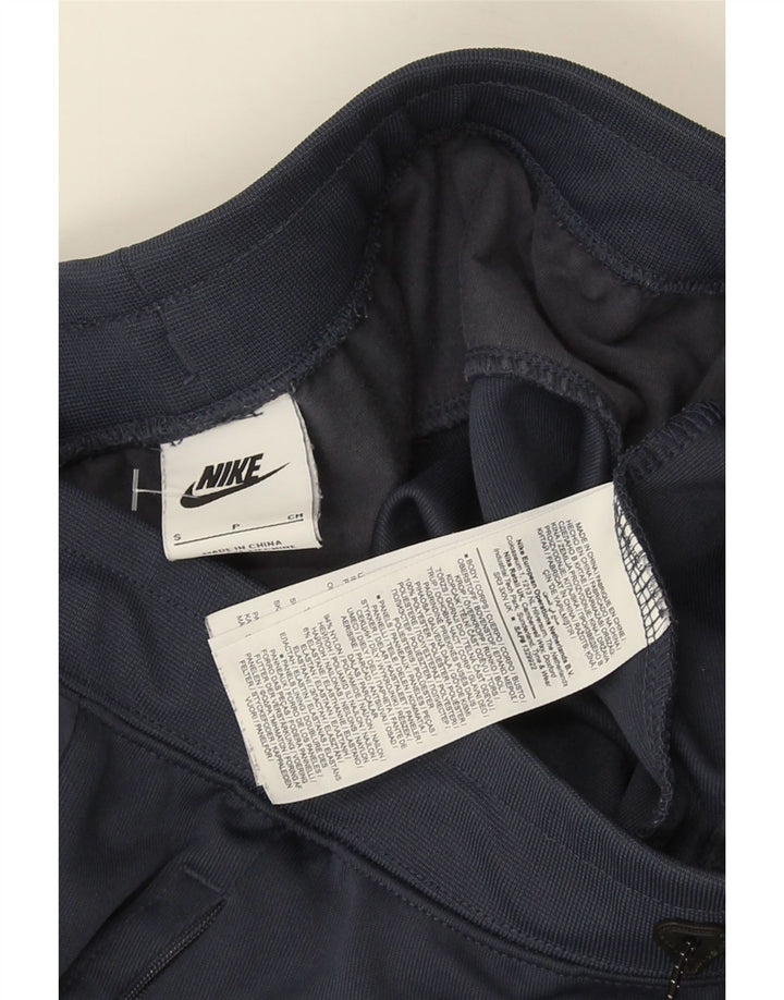 NIKE Mens Tracksuit Trousers Joggers Small Navy Blue Polyester