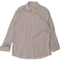 MICHAEL KORS Mens Formal Shirt Size 17 XL Blue Striped Cotton Vintage Michael Kors and Second-Hand Michael Kors from Messina Hembry 