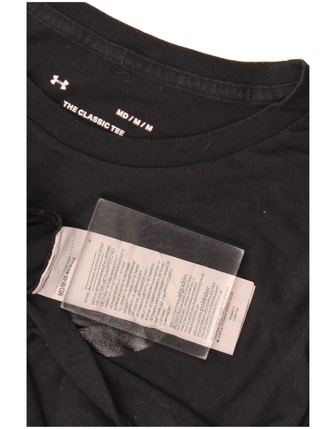 Under Armour Womens Graphic T-Shirt Top UK 14 Medium Black Cotton
