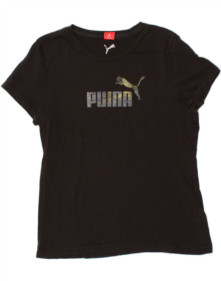 PUMA Womens Graphic T-Shirt Top UK 16 Large Black Vintage Puma and Second-Hand Puma from Messina Hembry 