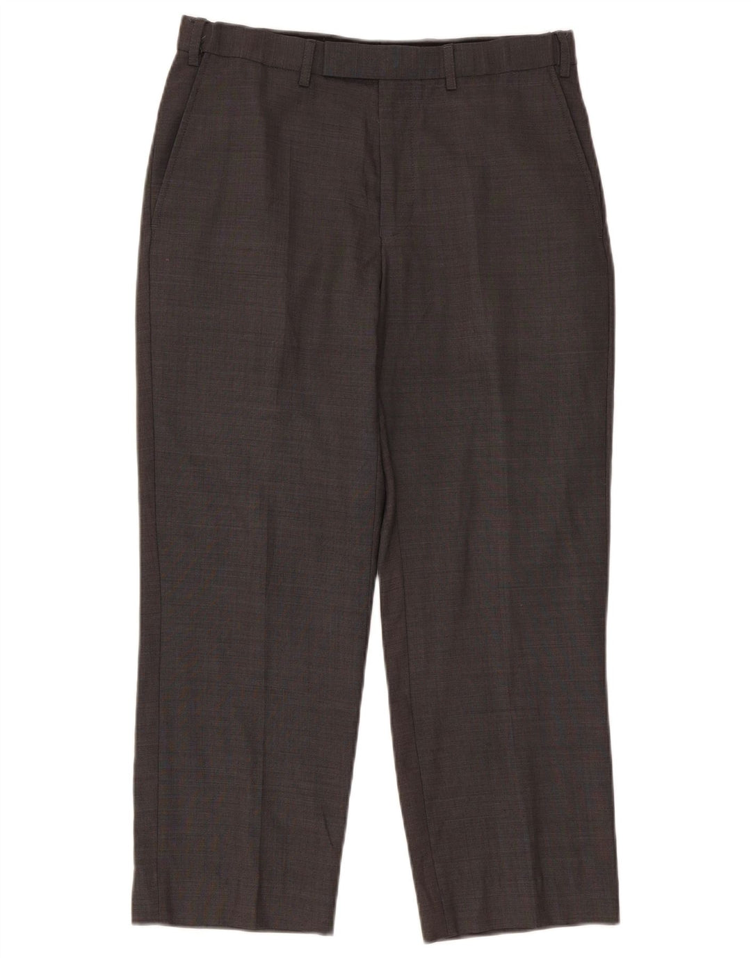 Marks & Spencer Mens Tailored Fit Straight Suit Trousers W32 L26 Grey Wool