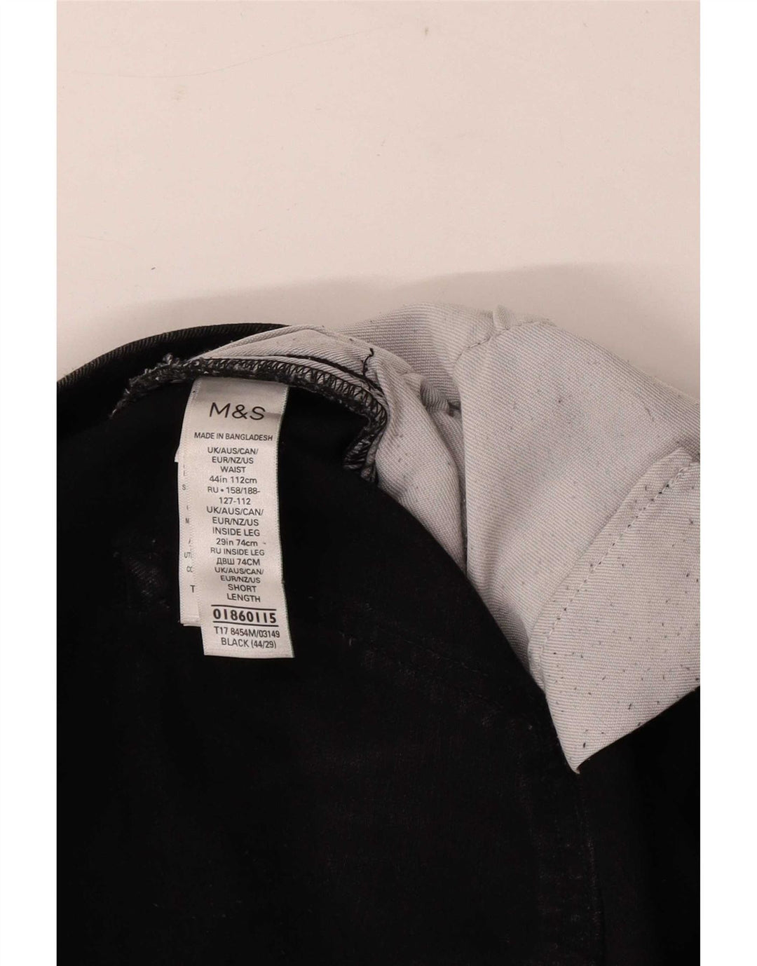Marks & Spencer Mens Straight Jeans W44 L29 Black Cotton
