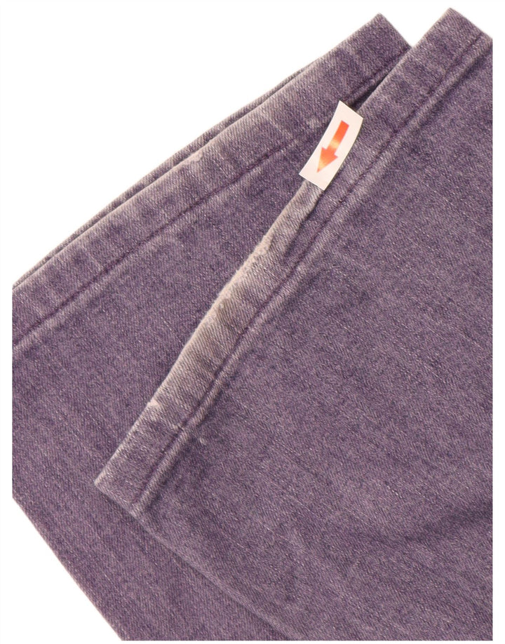 ARMANI Womens Straight Jeans W32 L29 Purple Cotton