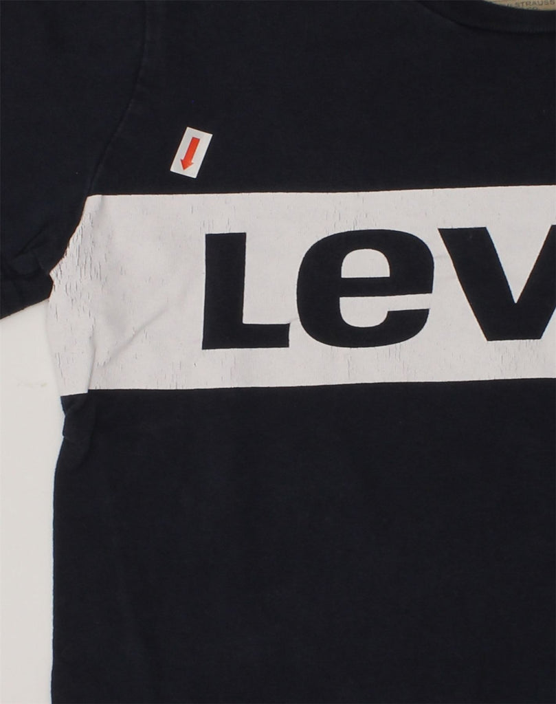 LEVI'S Girls Graphic T-Shirt Top 9-10 Years Navy Blue | Vintage Levi's | Thrift | Second-Hand Levi's | Used Clothing | Messina Hembry 