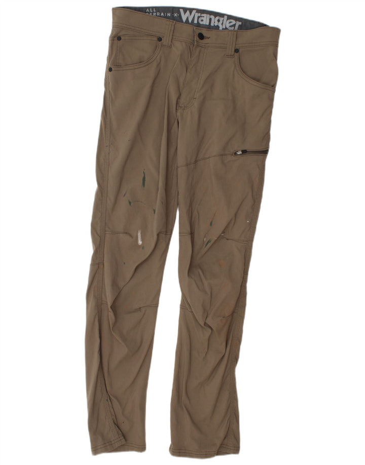 Wrangler Mens Straight Cargo Trousers W30 L30 Khaki Nylon
