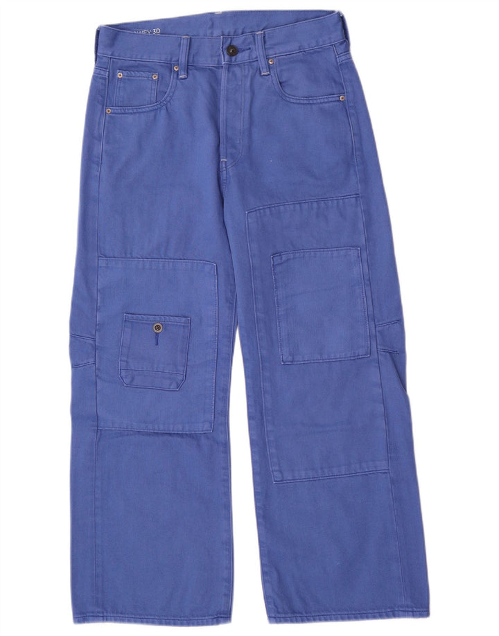 G-Star Mens Cargo Wide Leg Jeans W25 L28 Blue Cotton