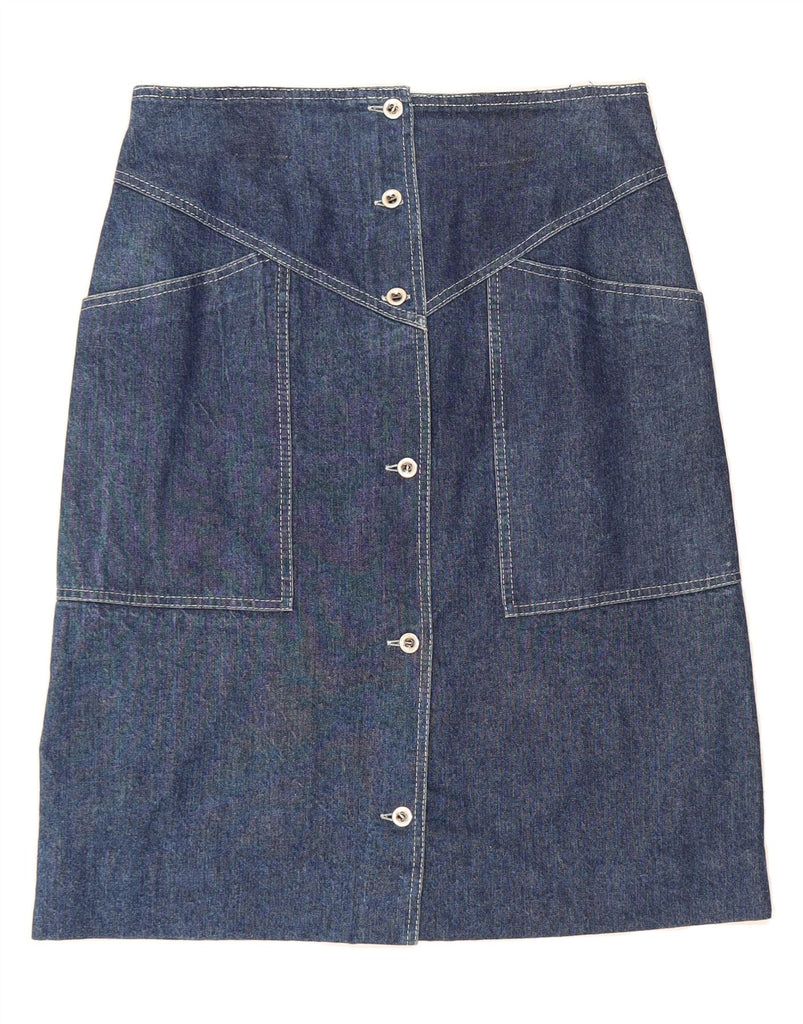 MARINA RINALDI Womens Denim Skirt Size 17 Small W30  Blue Cotton Vintage Marina Rinaldi and Second-Hand Marina Rinaldi from Messina Hembry 