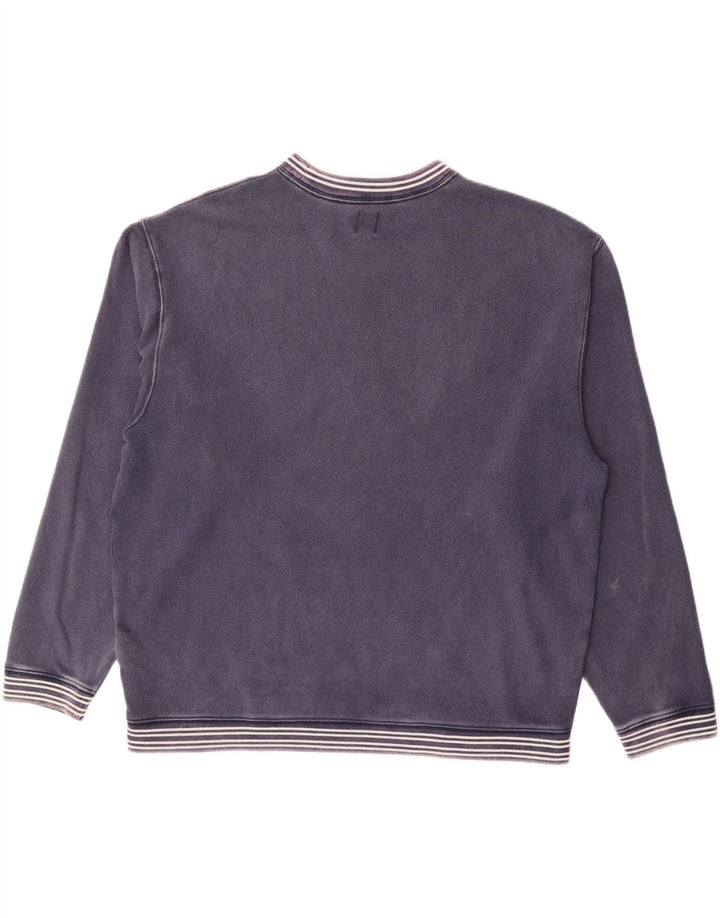 Gap Mens Graphic Sweatshirt Jumper Large Navy Blue Striped Cotton