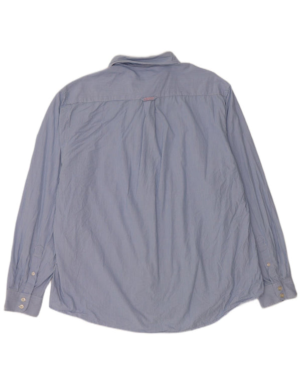 Crew Clothing Mens Classic Fit Shirt 3XL Blue Striped Cotton