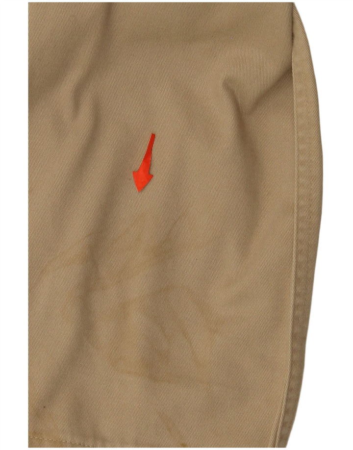 OUTRAGE Mens Straight Cargo Trousers W34 L30 Beige Cotton