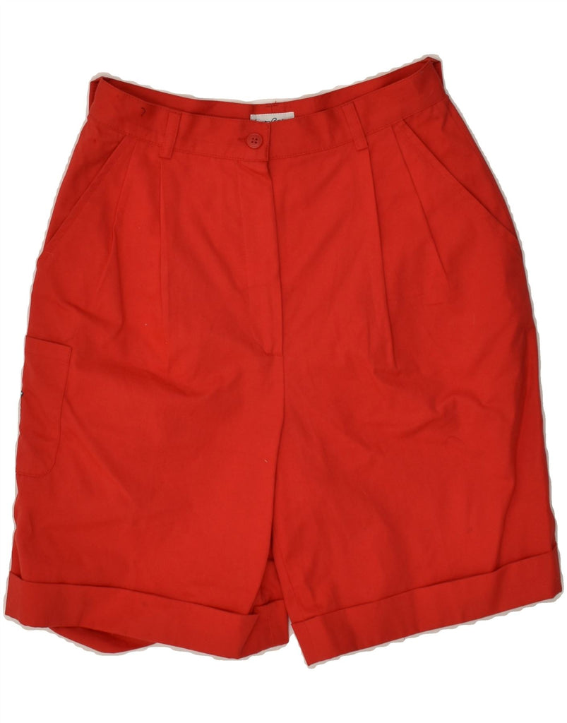 VINTAGE Womens High Waist Chino Shorts IT 42 Medium W26  Red Cotton | Vintage Vintage | Thrift | Second-Hand Vintage | Used Clothing | Messina Hembry 